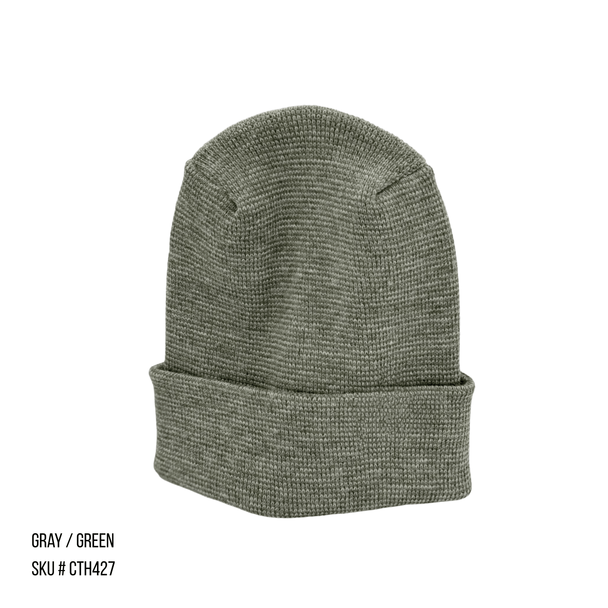 TBF PRO Beanie, Featuring the H-Stitch, Fusion, Brown/Green The Beanie Factory The Beanie Factory USA bulk wholesale winter beanies.