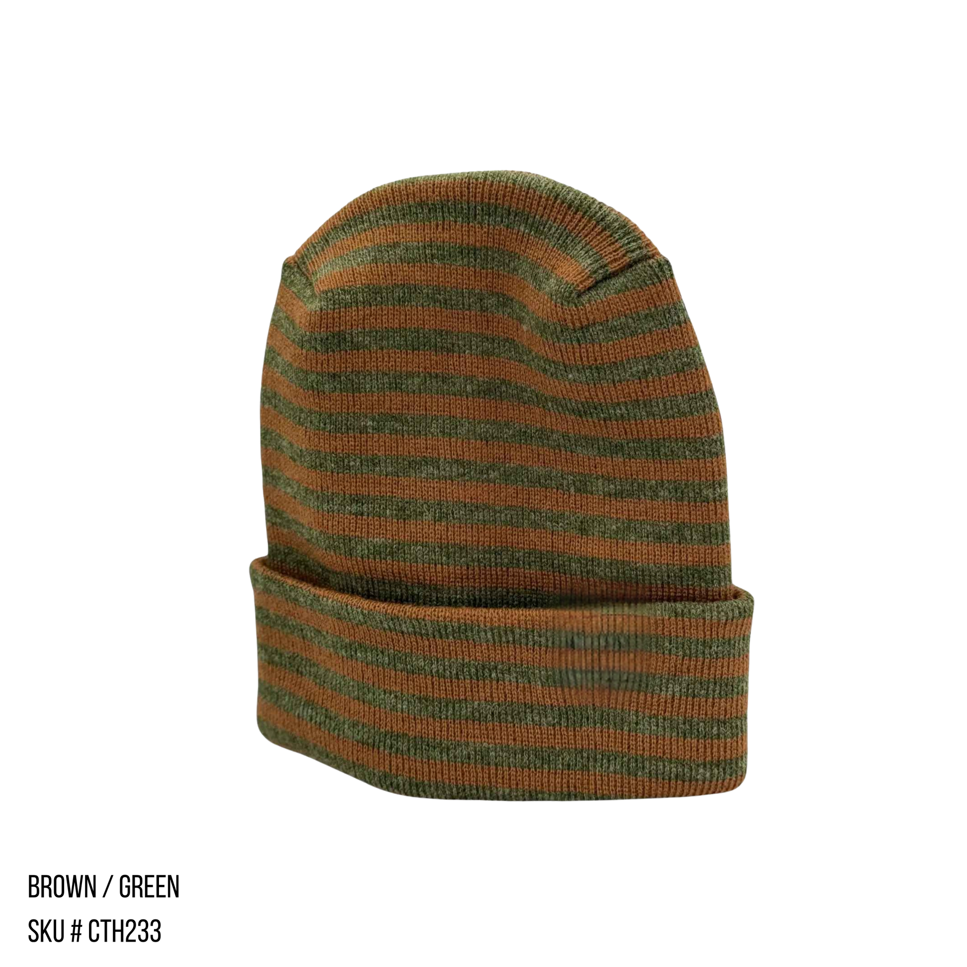 TBF PRO Beanie, Featuring the H-Stitch, Roro Brown/Green