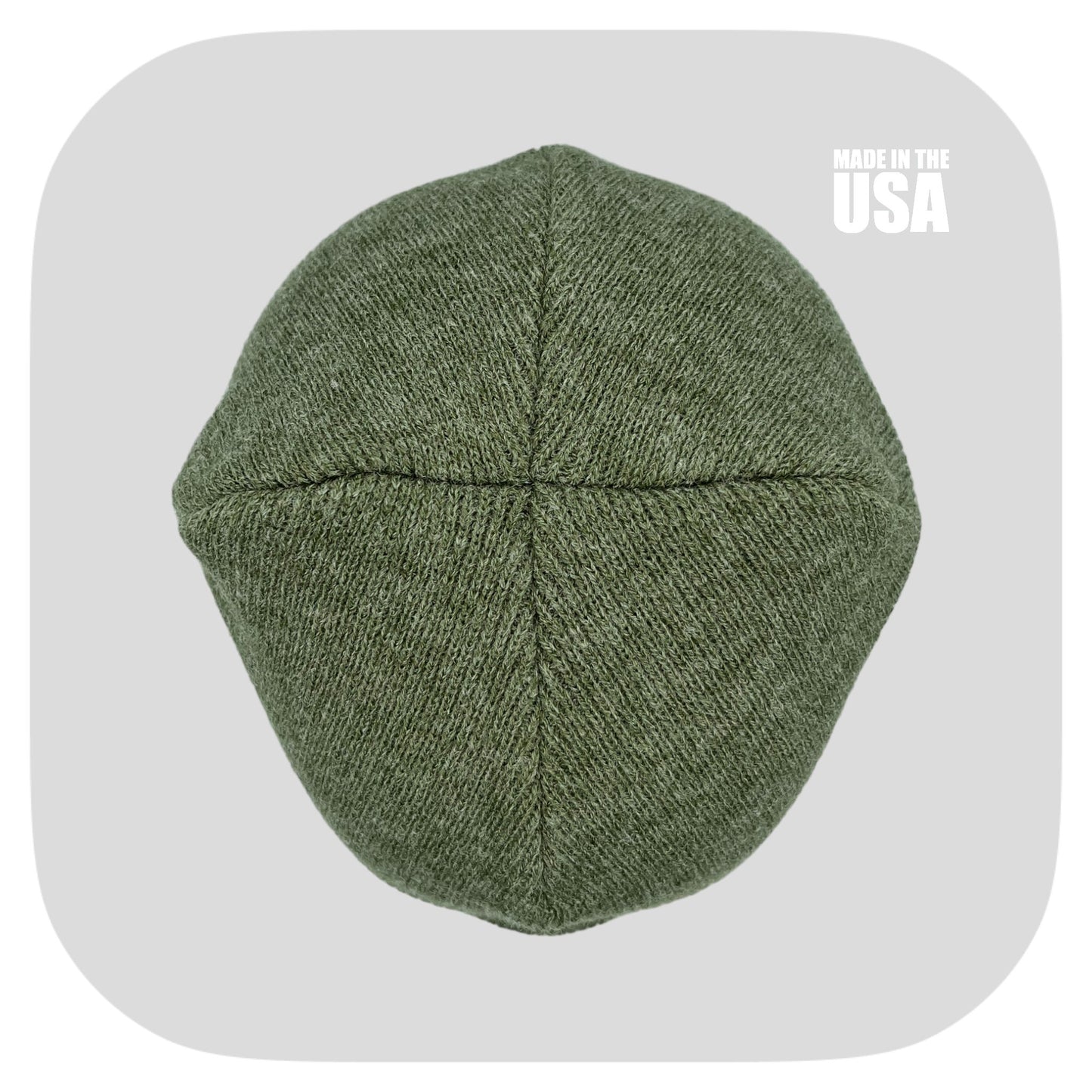 The Beanie Factory Cuffed Winter Hat, Made in U.S., Green Beanie - The Beanie Factory