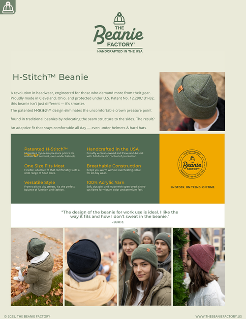 TBF PRO Beanie, Featuring the H-Stitch (Fusion)