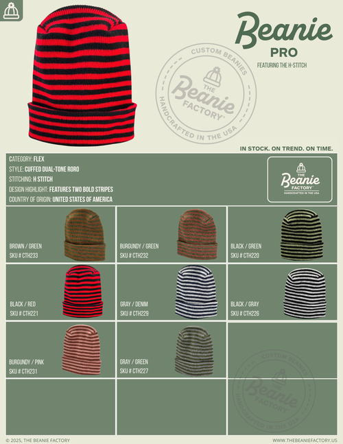 TBF PRO Beanie, Featuring the H-Stitch (Roro)