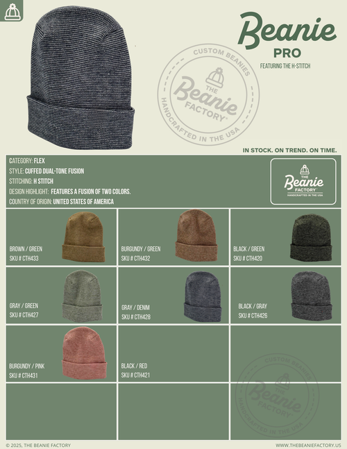 TBF PRO Beanie, Featuring the H-Stitch (Fusion)