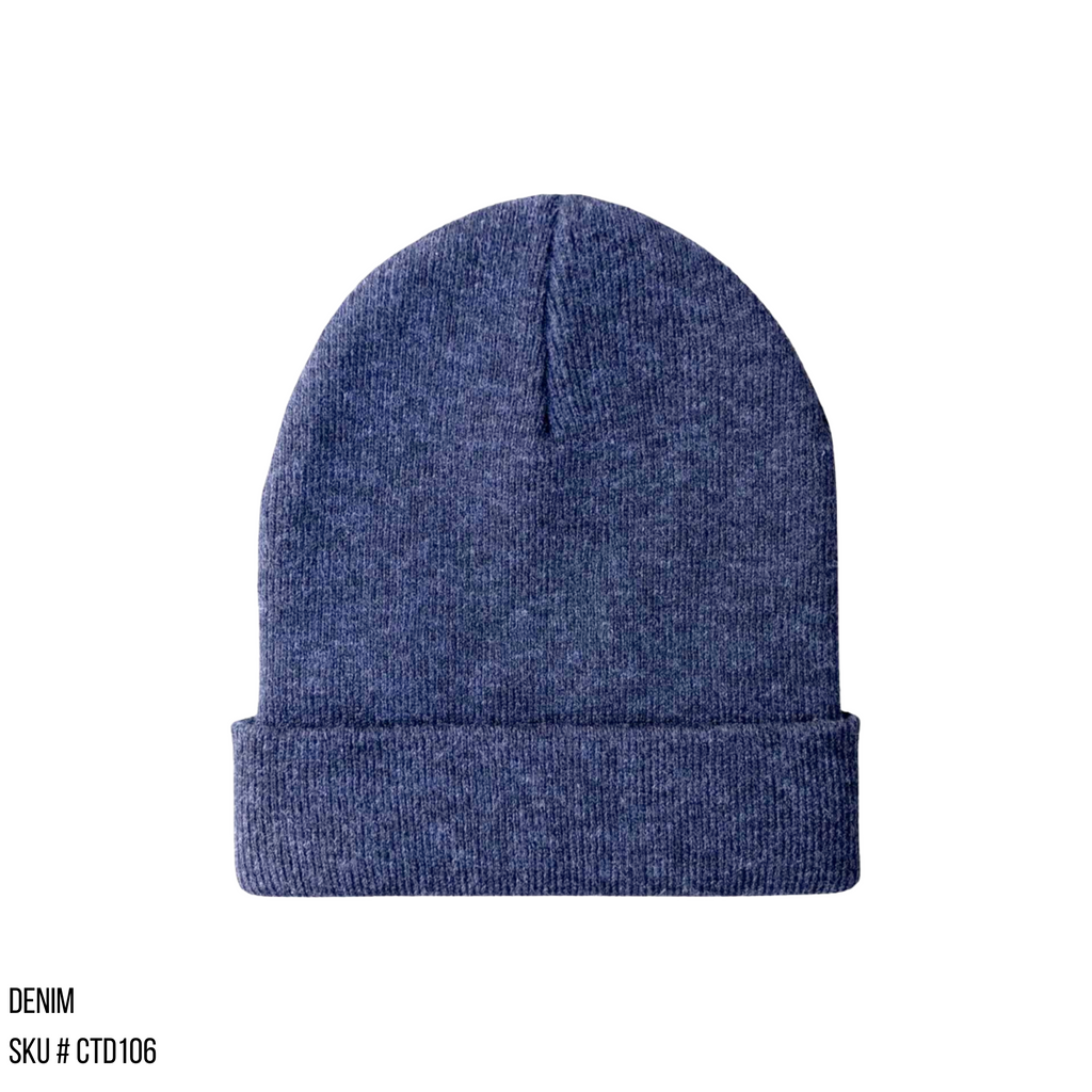 Plain photo of the Beanie Base in the color Denim