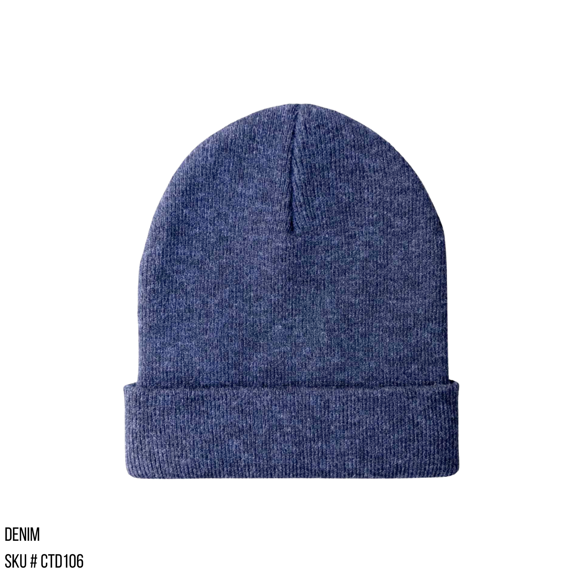 Plain photo of the Beanie Base in the color Denim