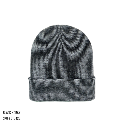 Beanie Flex Fusion, Cuffed Burgundy/Green The Beanie Factory The Beanie Factory USA bulk wholesale winter beanies.