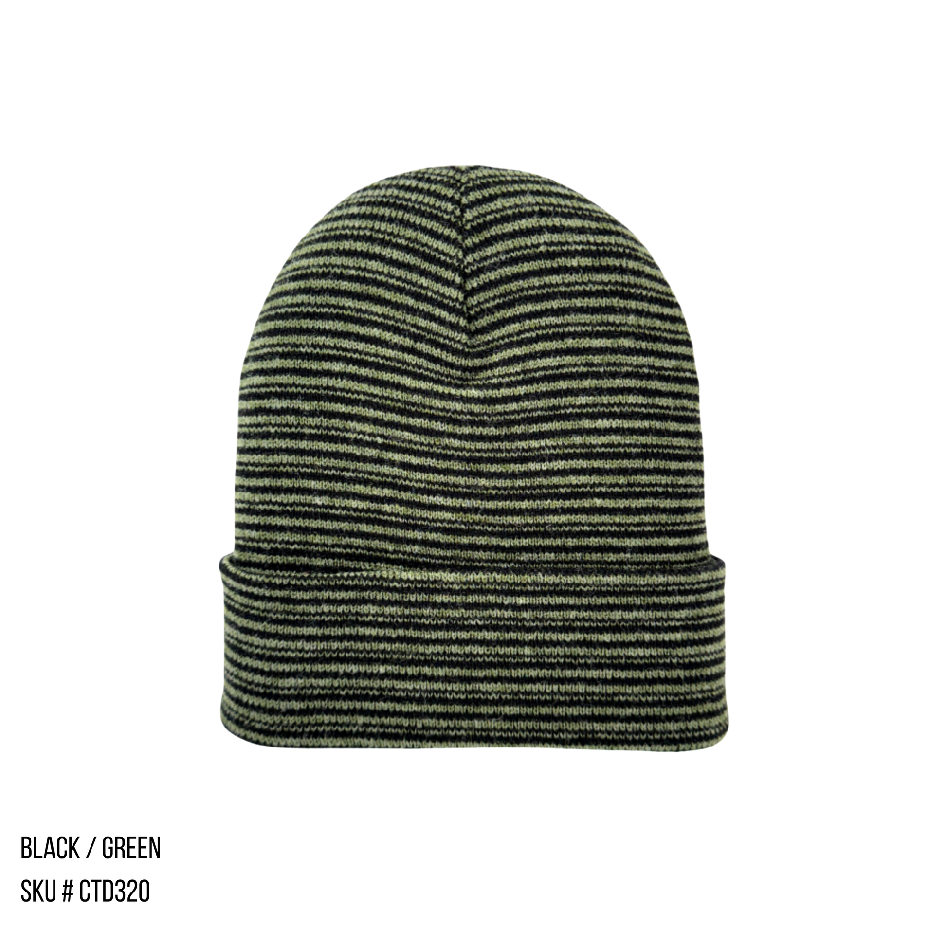 Beanie Flex Contrast Cuffed Brown/Green