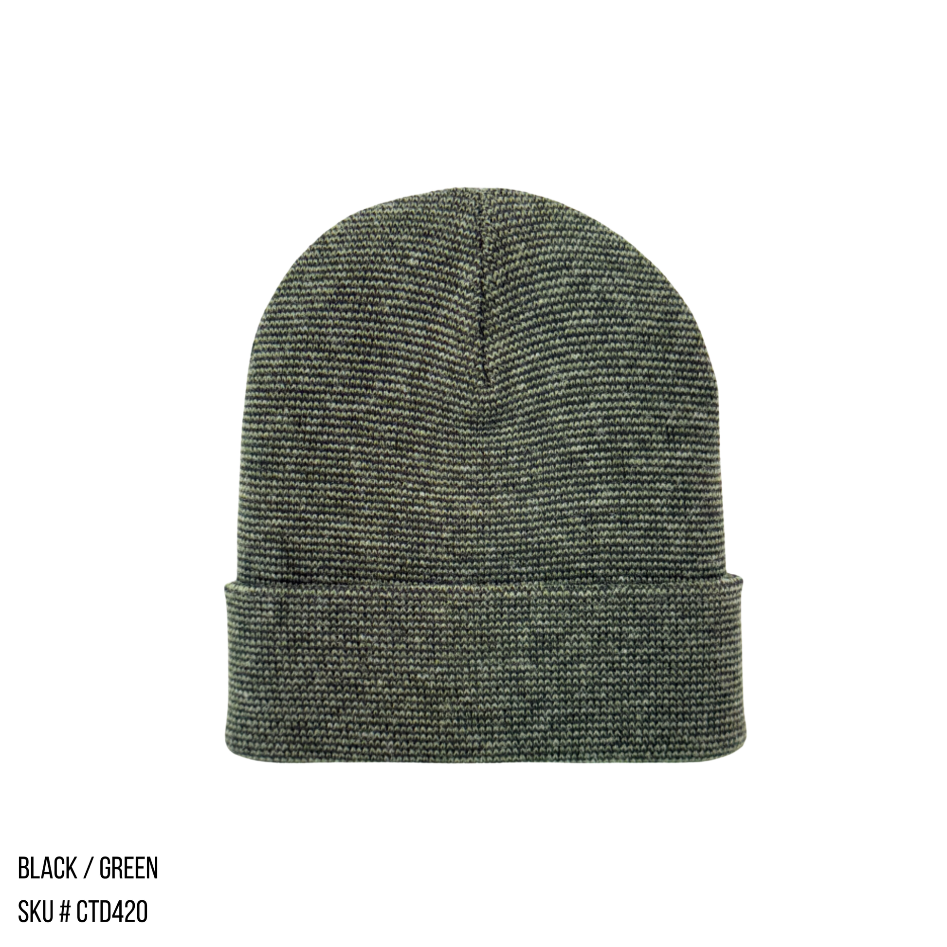 Beanie Flex Fusion, Cuffed Gray/Green