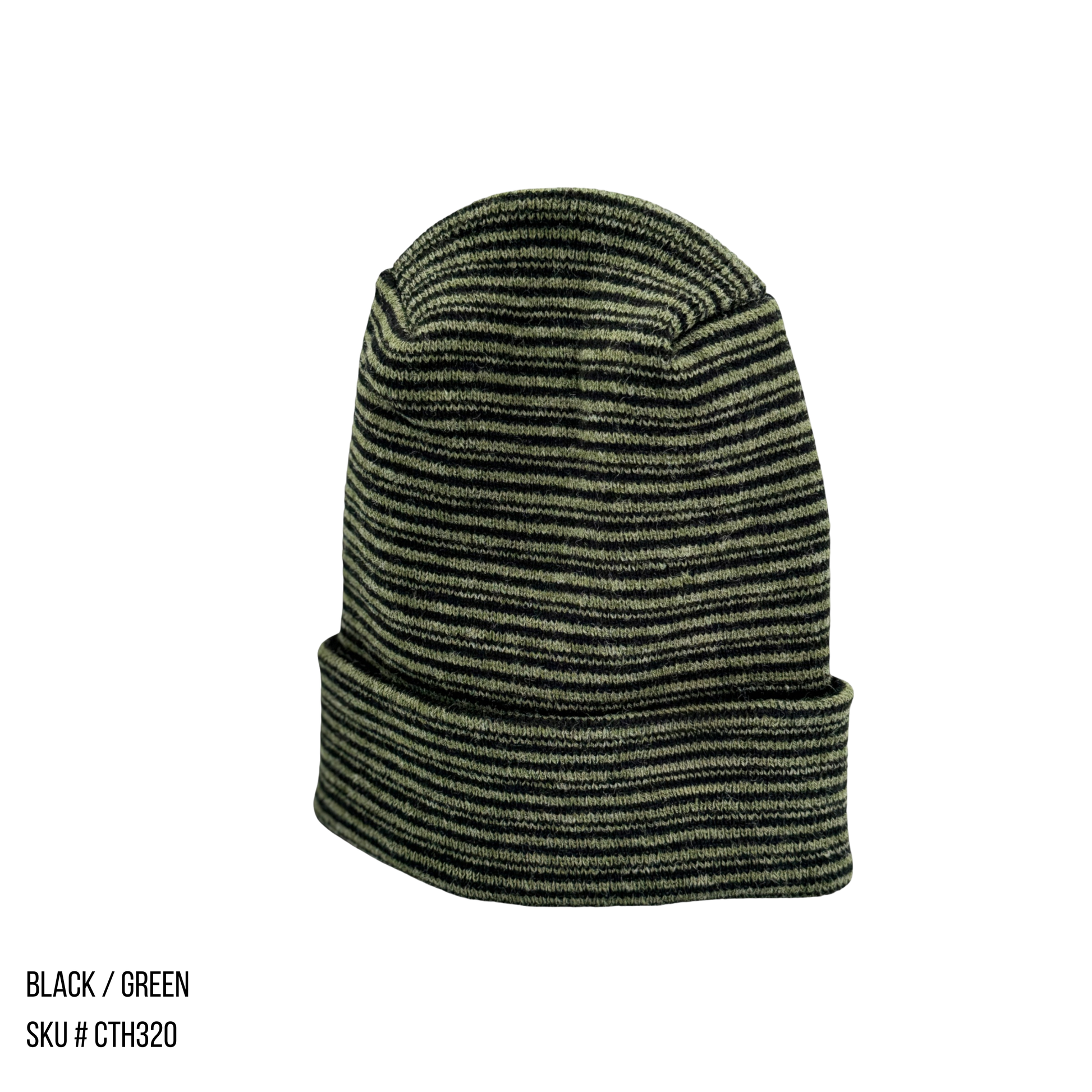 TBF PRO Beanie, Featuring the H-Stitch, Contrast, Brown/Green