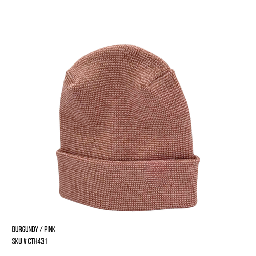 TBF PRO Beanie, Featuring the H-Stitch, Fusion, Burgundy/Pink