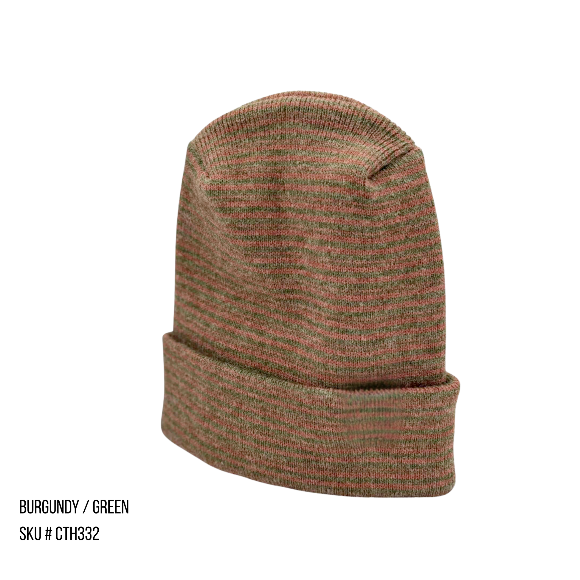 TBF PRO Beanie, Featuring the H-Stitch, Contrast, Brown/Green