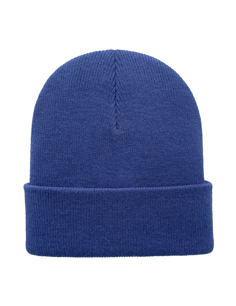 Cuffed Beanie - Circular knit  Winter Hat - Traditional - Solid - Blue