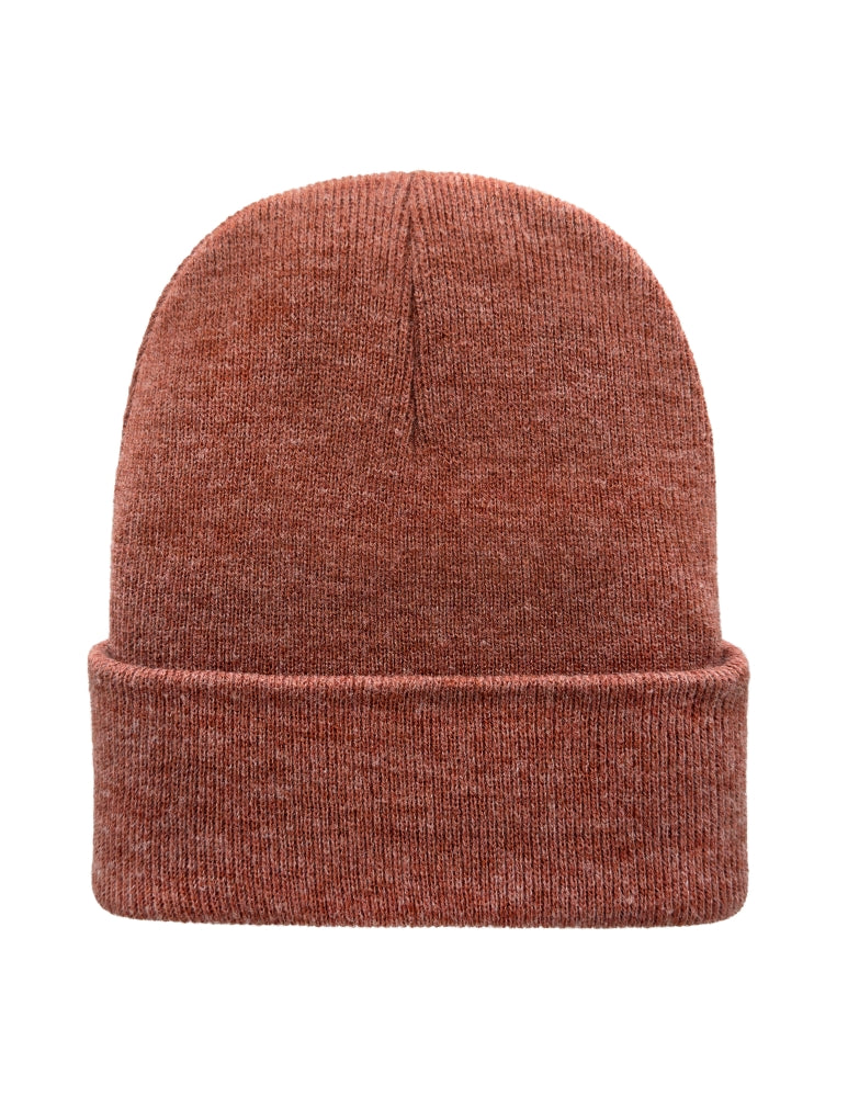 Cuffed Beanie - Circular knit  Winter Hat - Traditional - Solid - Burgundy
