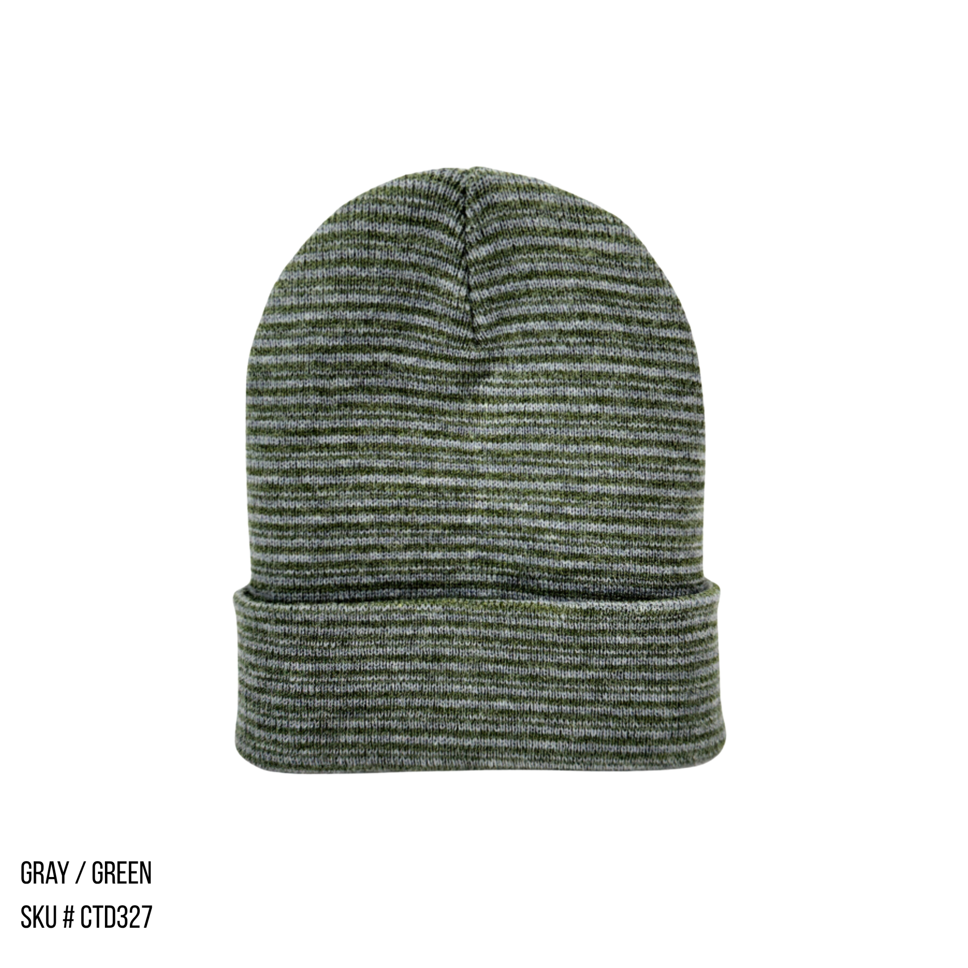 Beanie Flex Contrast Cuffed Brown/Green