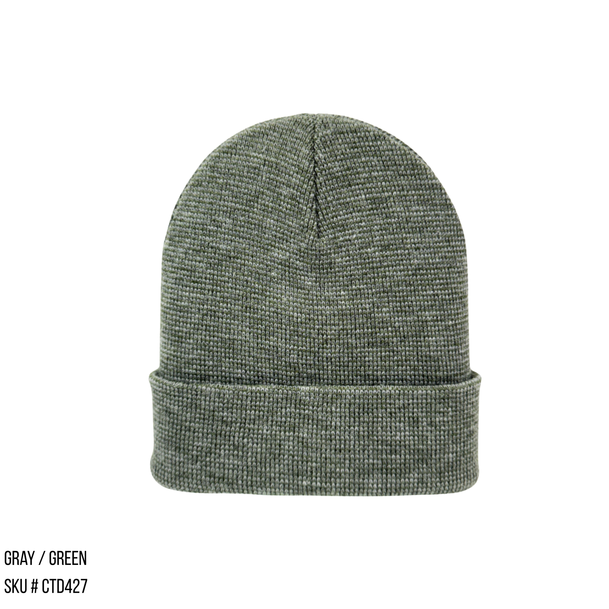 Beanie Flex Fusion, Cuffed Gray/Green
