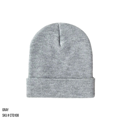 Beanie Base - Gray The Beanie Factory The Beanie Factory bulk wholesale winter beanies.