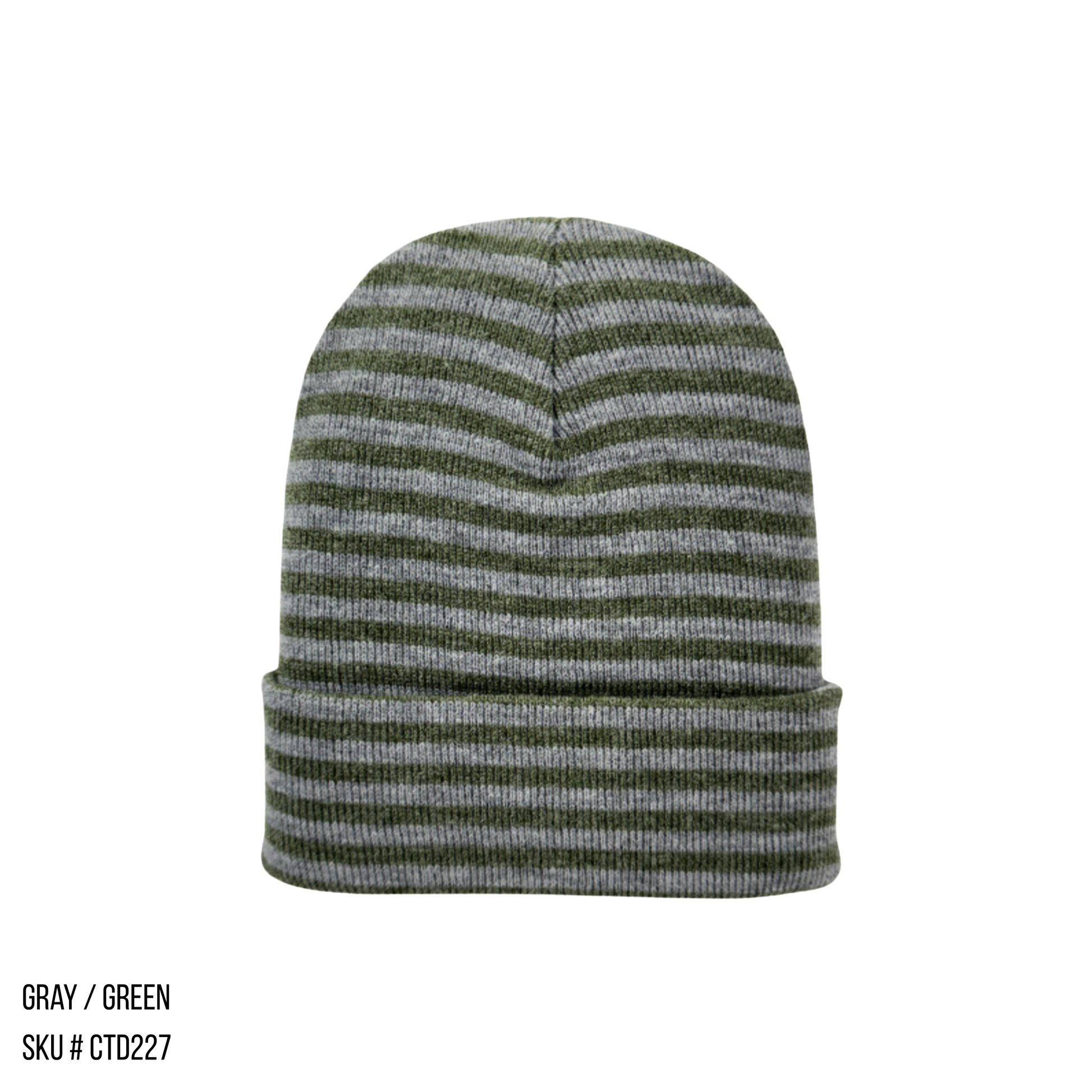 Beanie Flex RORO, Cuffed Gray/Green