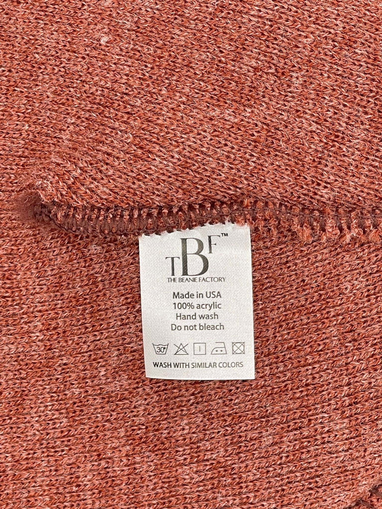 Blank Beanie Factory Cuffed Winter Hat, Wholesale price, Premium Quality, Burgundy, Made in U.S.A - The Beanie Factory