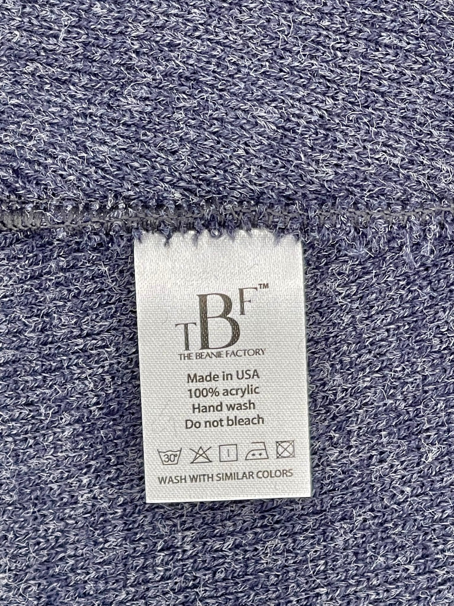 Blank Beanie Factory Cuffed Winter Hat, Wholesale price, Premium Quality, Denim Blue, Made in U.S.A - The Beanie Factory