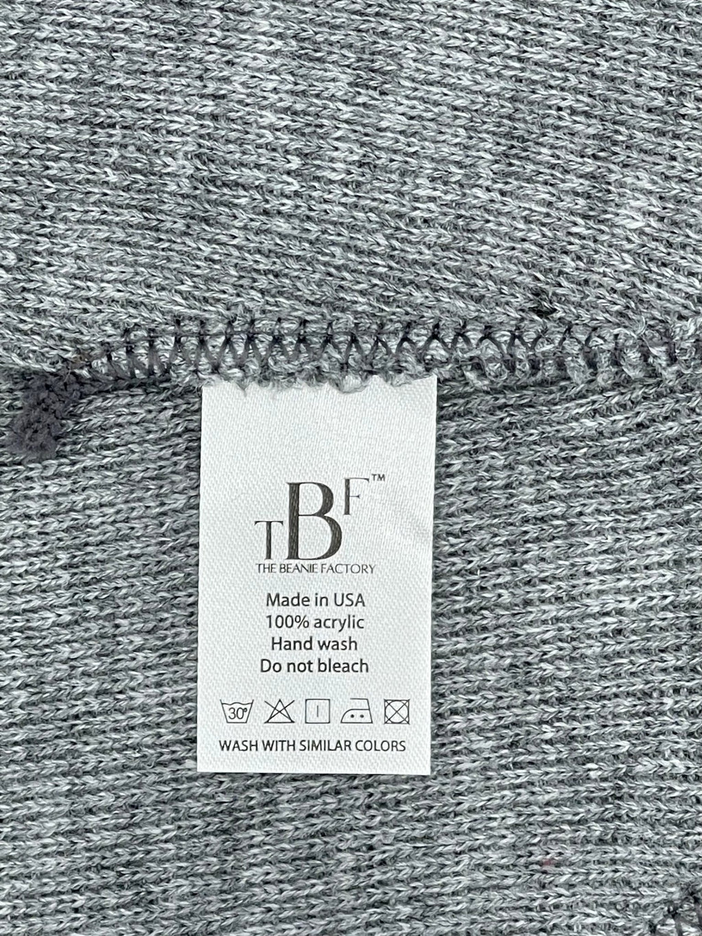 Blank Beanie Factory Cuffed Winter Hat, Wholesale price, Premium Quality, Gray, Made in U.S.A - The Beanie Factory