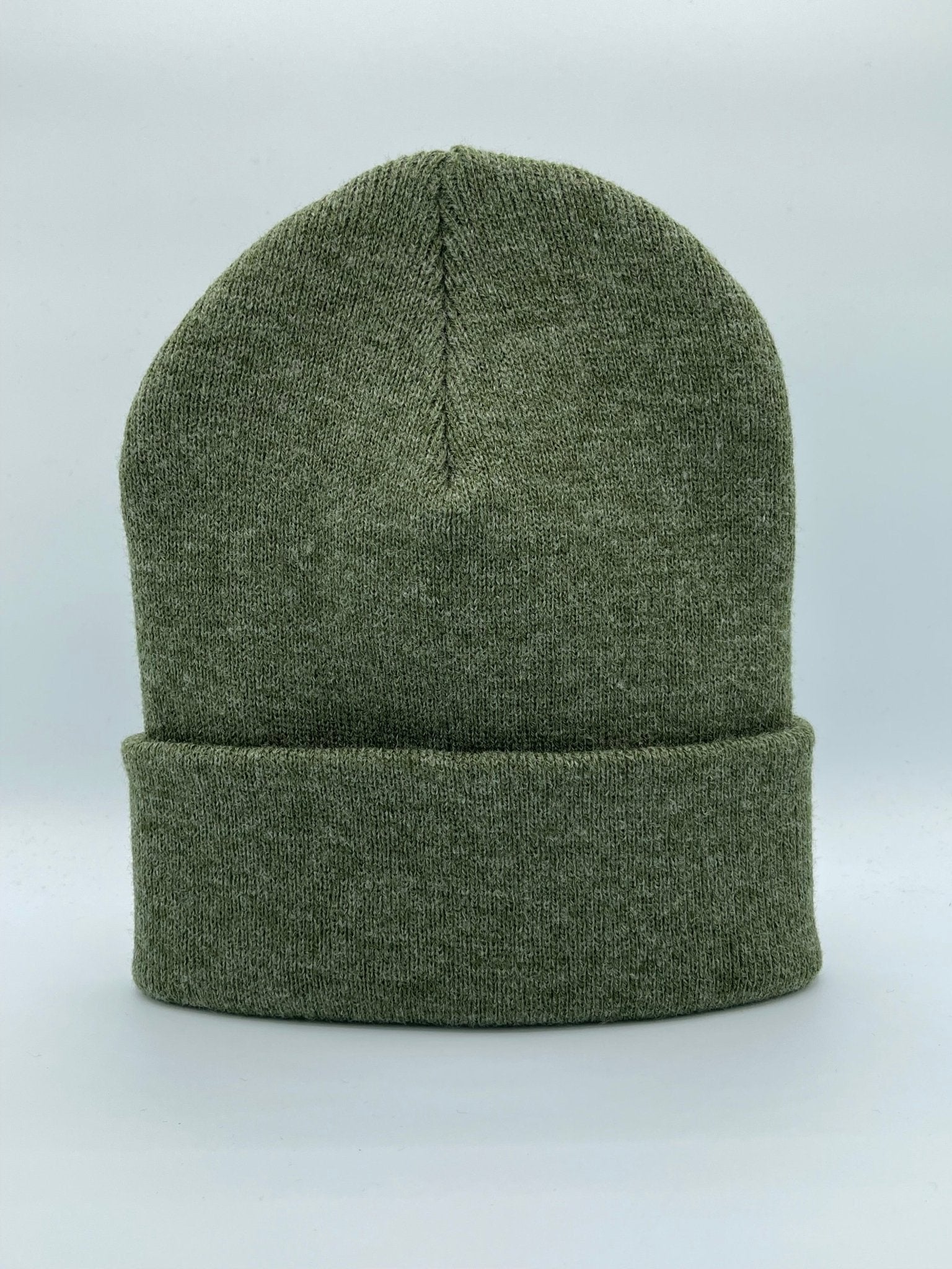Blank Beanie Factory Cuffed Winter Hat, Wholesale price, Premium Quality, Green, Made in U.S.A - The Beanie Factory