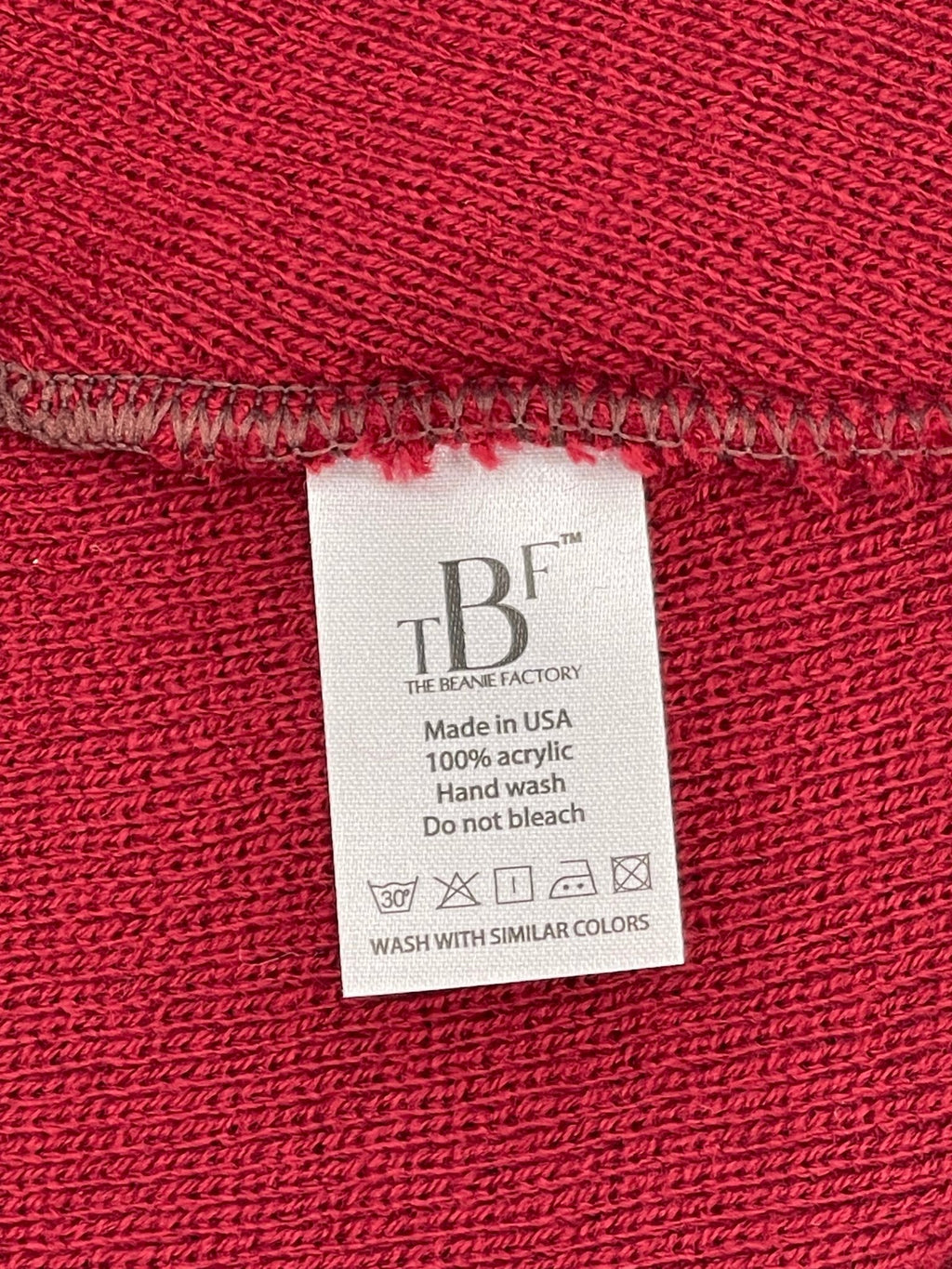 Blank Beanie Factory Cuffed Winter Hat, Wholesale price, Premium Quality, Maroon, Made in U.S.A - The Beanie Factory