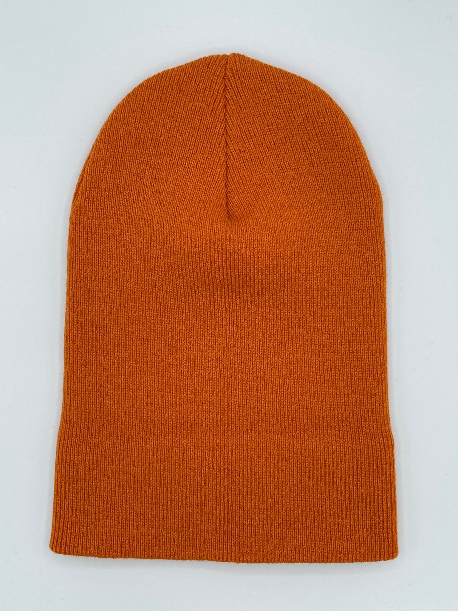 Blank Beanie Factory Cuffed Winter Hat, Wholesale price, Premium Quality, Orange, Made in U.S.A - The Beanie Factory