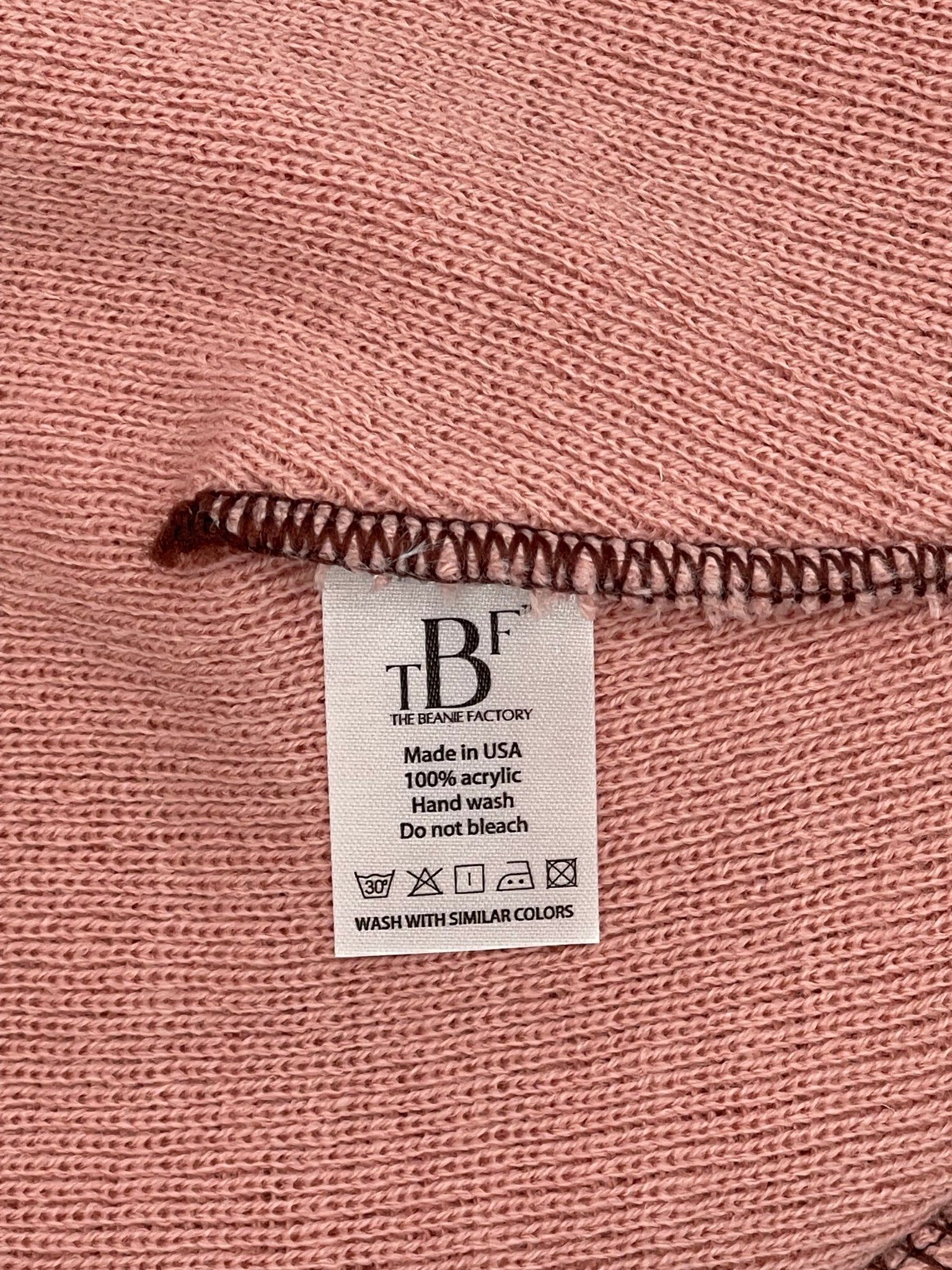 Blank Beanie Factory Cuffed Winter Hat, Wholesale price, Premium Quality, Pink, Made in U.S.A - The Beanie Factory