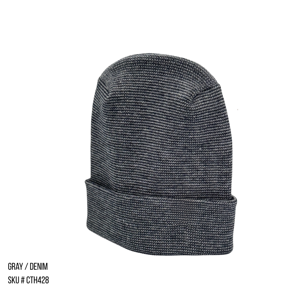 TBF PRO Beanie, Featuring the H-Stitch, Fusion, Gray/Denim Blue